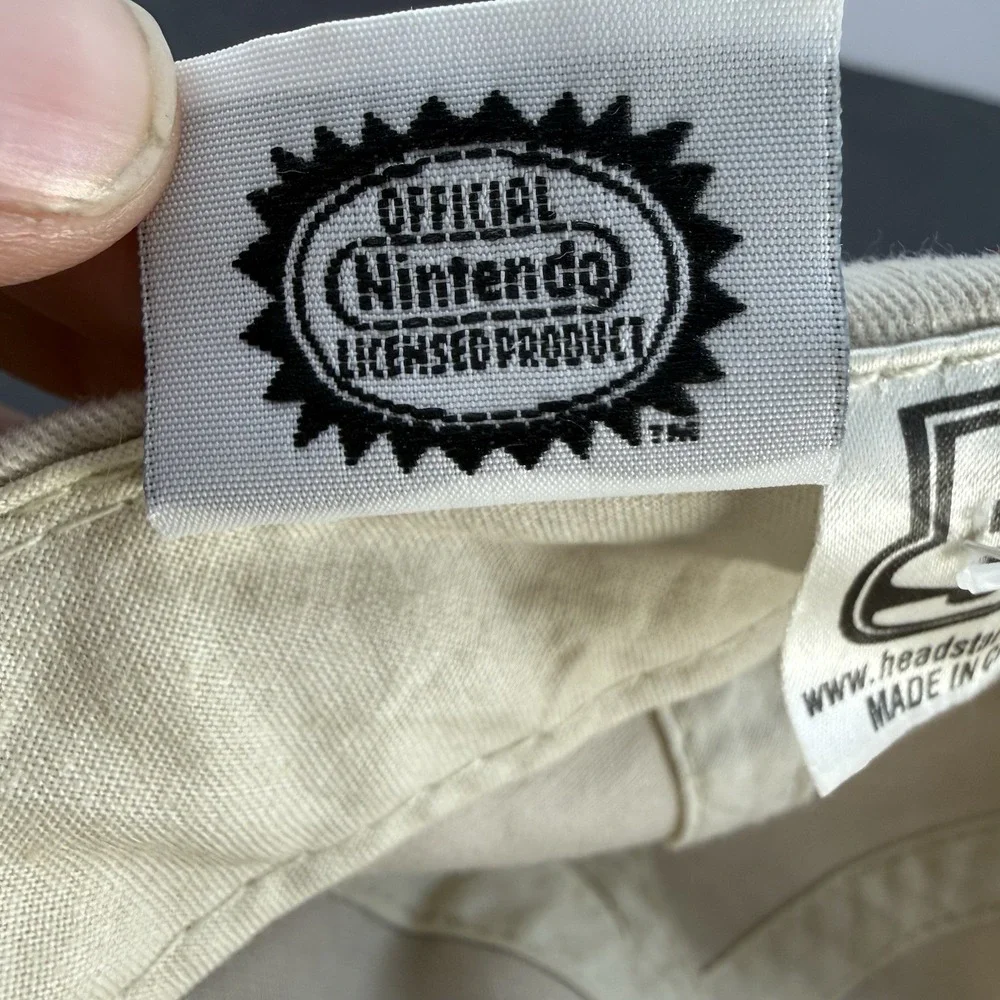 Vintage Pokemon Embroidered Center Logo Kidcore Hat 90s y2k kids Tan Earth Tone
